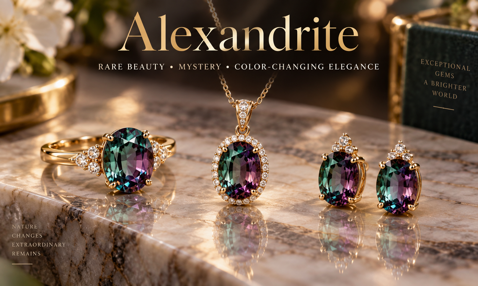 Alexandrite Gemstone Jewelry