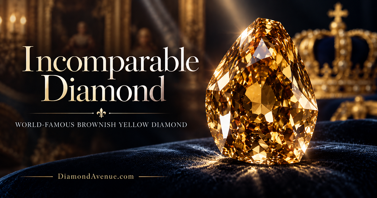 Incomparable Diamond - historic 407.48-carat Fancy Deep brownish yellow diamond